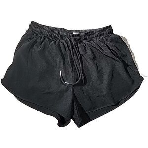 Women's Running Tennis Shorts Size Medium 3‎ Zipper Pockets Lined Black High
